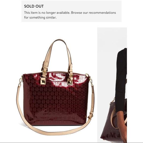 Gorgeous Red/Burgundy Large Michael Kors Purse - Picture 11 of 12